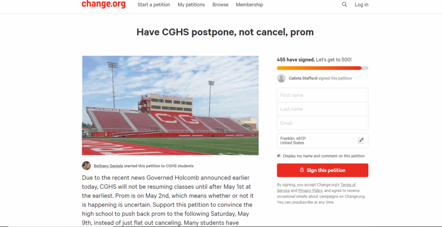 Student starts petition to postpone, not cancel, prom