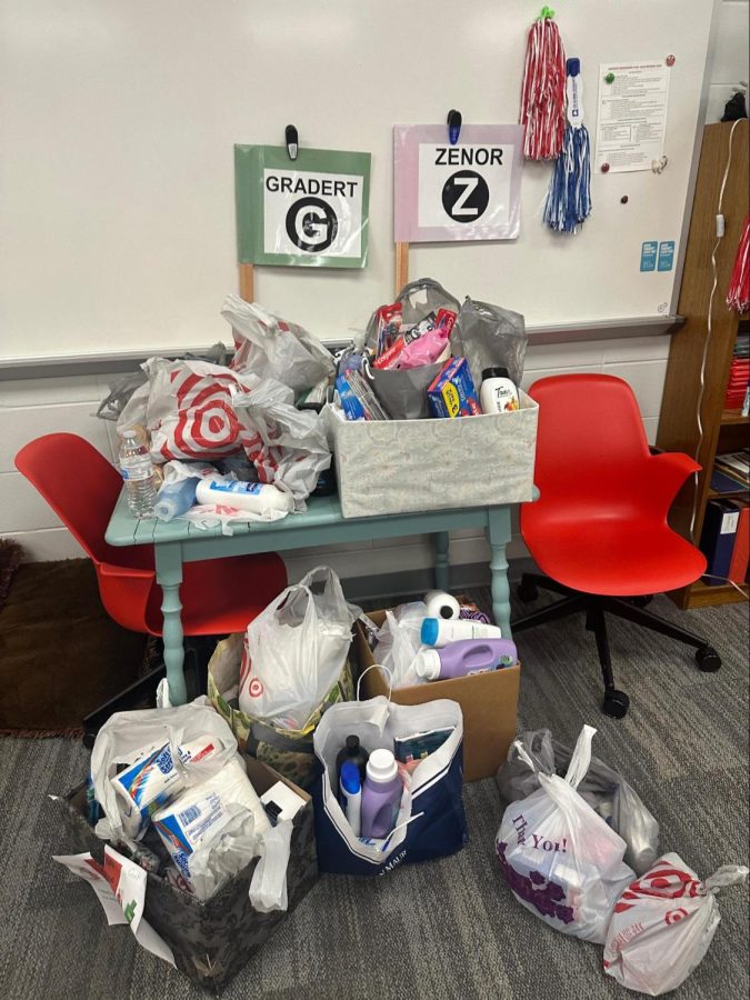 Key Club is collecting donations in several teachers rooms and the Media Center.