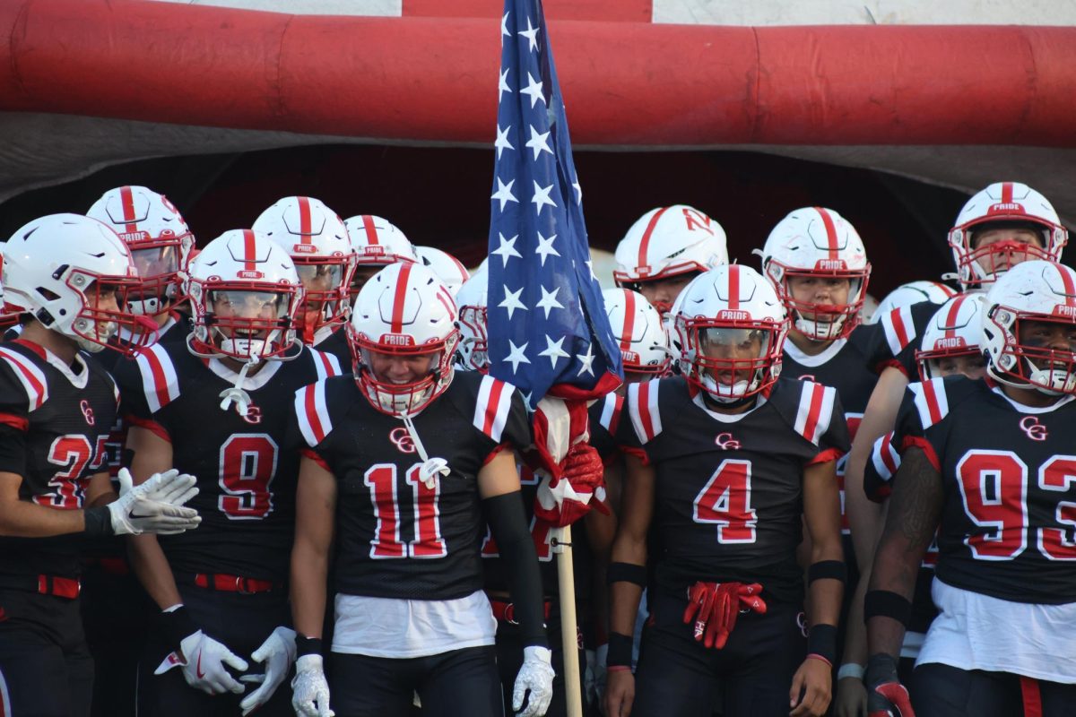 The Trojans rally together in the CG football tunnel prior to their match up against Carroll. 