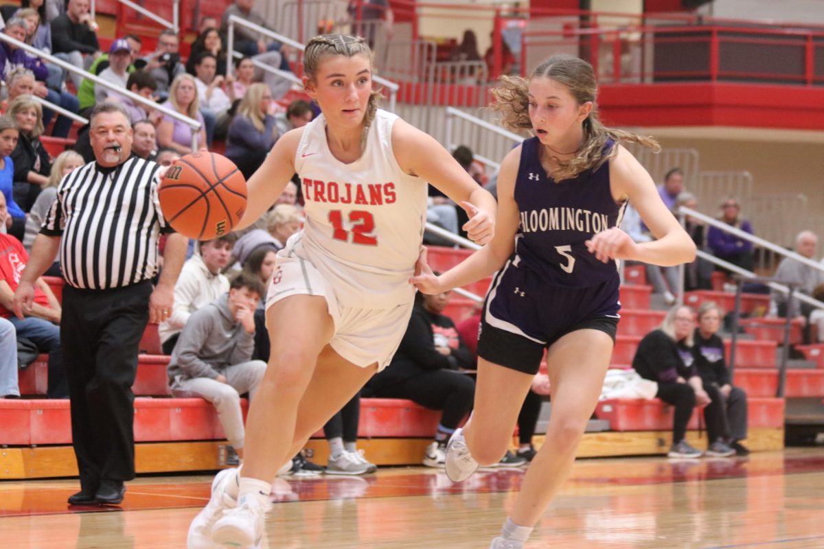 Freshman Aubree Waltz plays on the girls JV team against Bloomington South. Basketball has been a big part of her life for a while. “I started playing basketball when I was in third grade” said Waltz, “My whole family has played basketball so I wanted to carry on the legacy.”              

Basketball can be a mental and physical challenge for players but it can also be a learning experience. “So far my freshman season has taught me how to stay mentally focused in a game, even when it isn’t going well,” Waltz said. 