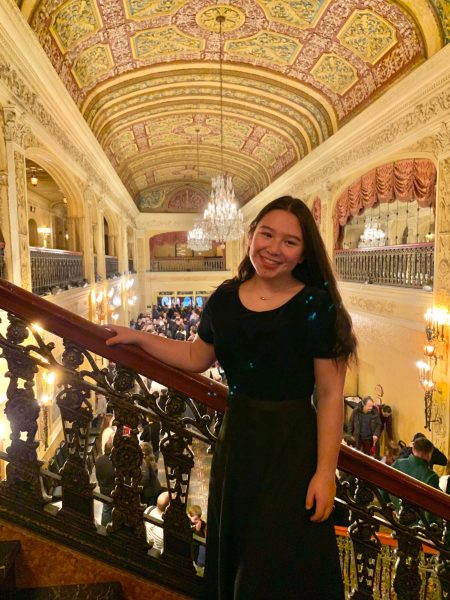 Freshman Margaret Walker poses for a picture at Fort Wayne's Grand Wayne Convention Center.